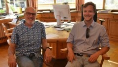 Amtsverwalter Andreas Huter (li.) und Johannes Reinstadler waren über drei Monate ein Team (Bild: Daum Hubert)