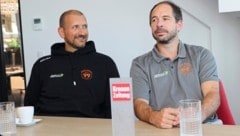 Philipp Pinter und Harry Lange nahmen vom Scouting-Trip in den USA einen neuen Stürmer mit. (Bild: Jauschowetz Christian)