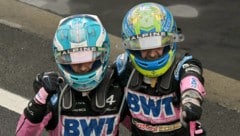 Pierre Gasly (l.) und Esteban Ocon (r.) landeten in Sao Paulo auf dem Podest.