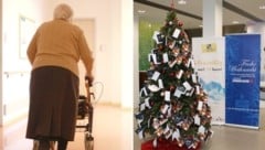 Freiwillige erfüllen auch heuer wieder Wünsche von Senioren. Diese sind auf dem Wunschzettelbaum ...