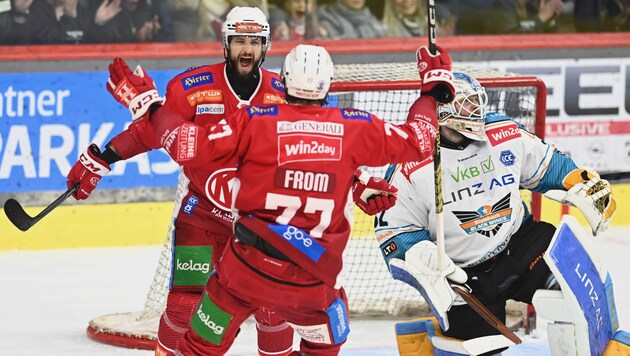 Herburger traf zum 1:0 – jetzt warten auf KAC im Finale die Eisbullen.