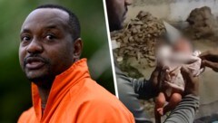 Müllmann Samuel da Silva dos Santos fand das hilflose Neugeborene. (Bild: Krone KREATIV/APA/AFP/Samuel da Silva dos Santos Personal, APA/MAURO PIMENTEL)