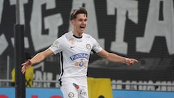 Jubel bei Leon Grgic nach dem Tor gegen Rapid. (Bild: Pail Sepp)