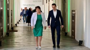 Manuela Khom und Klubobmann Lukas Schnitzer im Stift St. Lambrecht (Bild: Jauschowetz Christian)
