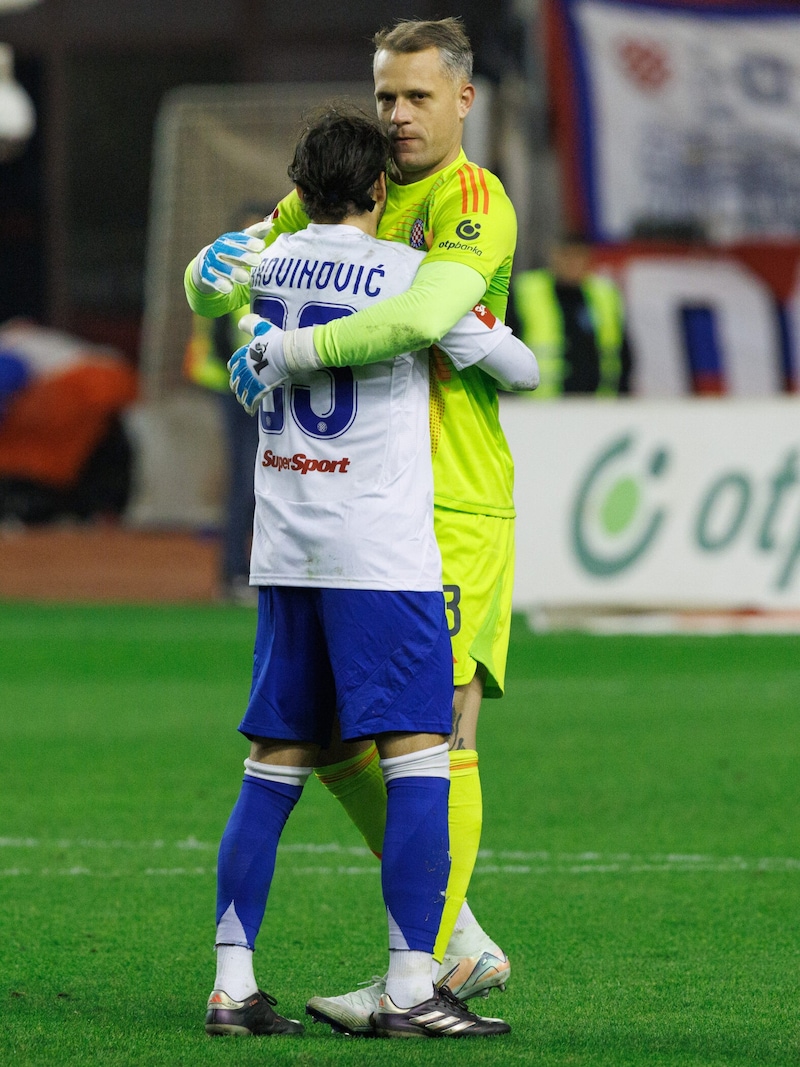 Zu den kleineren Akteuren bei Hajduk Split gehört der 1,94-Meter-Mann Ivan Lučić nicht gerade ... (Bild: Robert Matic)