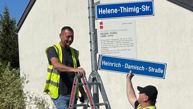 Am 29. April wurden die Straßenschilder durch den Magistrat getauscht. (Bild: Bürgerliste)