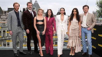 Wyatt Russell, David Harbour, Florence Pugh, Julia Louis-Dreyfus, Hannah John-Kamen, Geraldine Viswanathan und Lewis Pullman bei der London Premiere  (Bild: Scott A Garfitt)