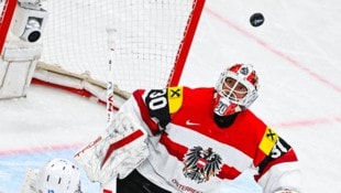 Österreichs Eishockey-Team (hier Goalie David Kickert) braucht eine professionellere Basis. (Bild: AFP/JONATHAN NACKSTRAND)