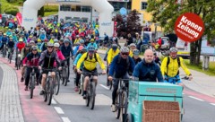 Donnerstag Vormittag erfolgte der Start der zweiten Tagesetappe von Velovista in St. Kanzian. (Bild: Wallner Hannes)