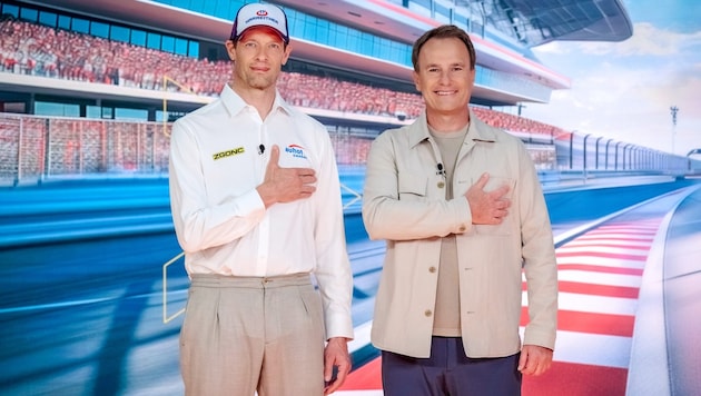 Alexander Wurz (l.) und Ernst Hausleitner führen auf ORF 1 mit Charme und Kompetenz durch den ...